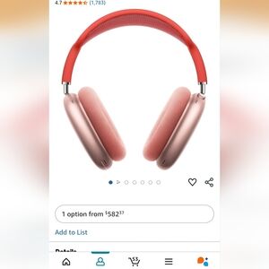 Pink Apple Airpod Max Headphones
